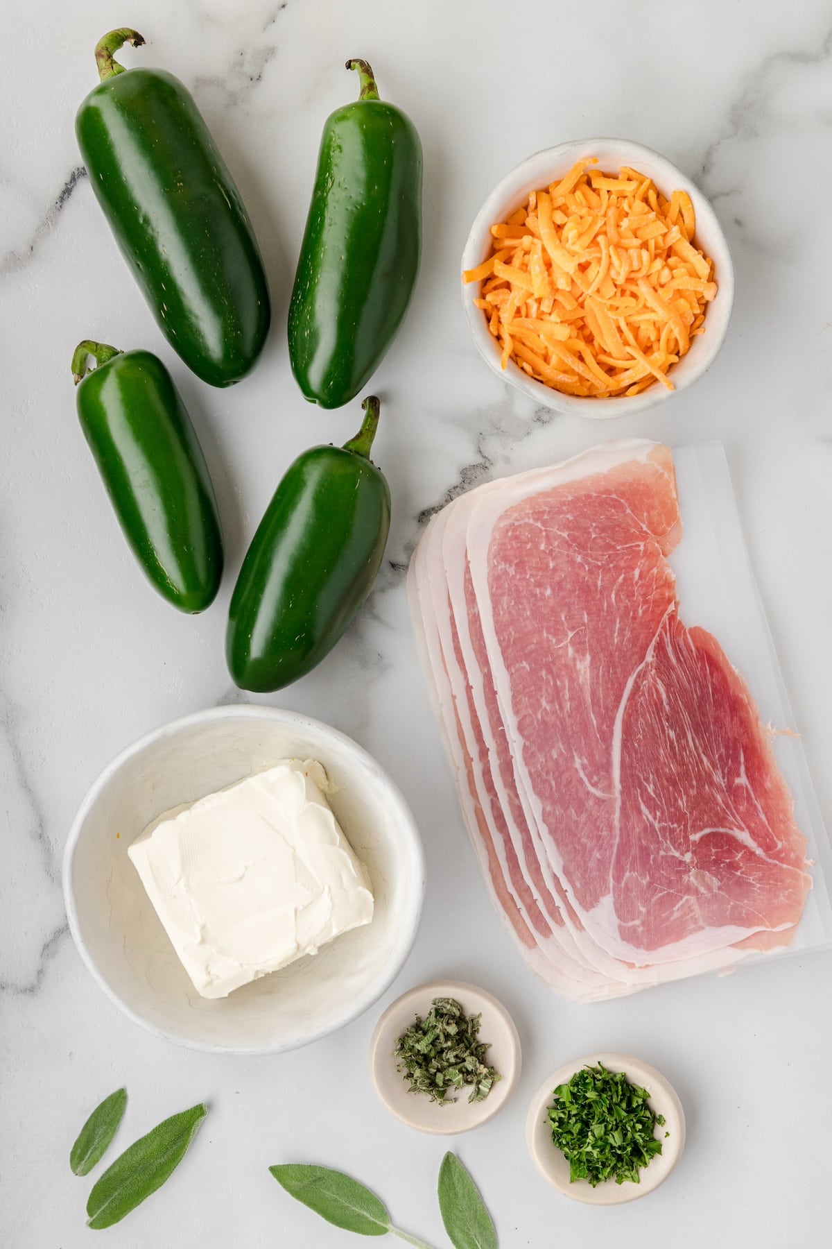 Low carb Keto Jalapeño Poppers ingredients