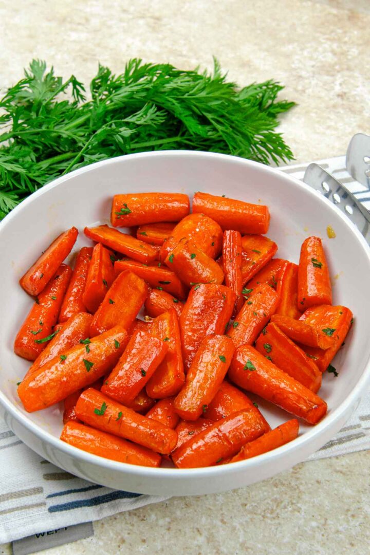 Air Fryer Carrots with Irresistible Honey Brown Sugar Glaze - Feels ...