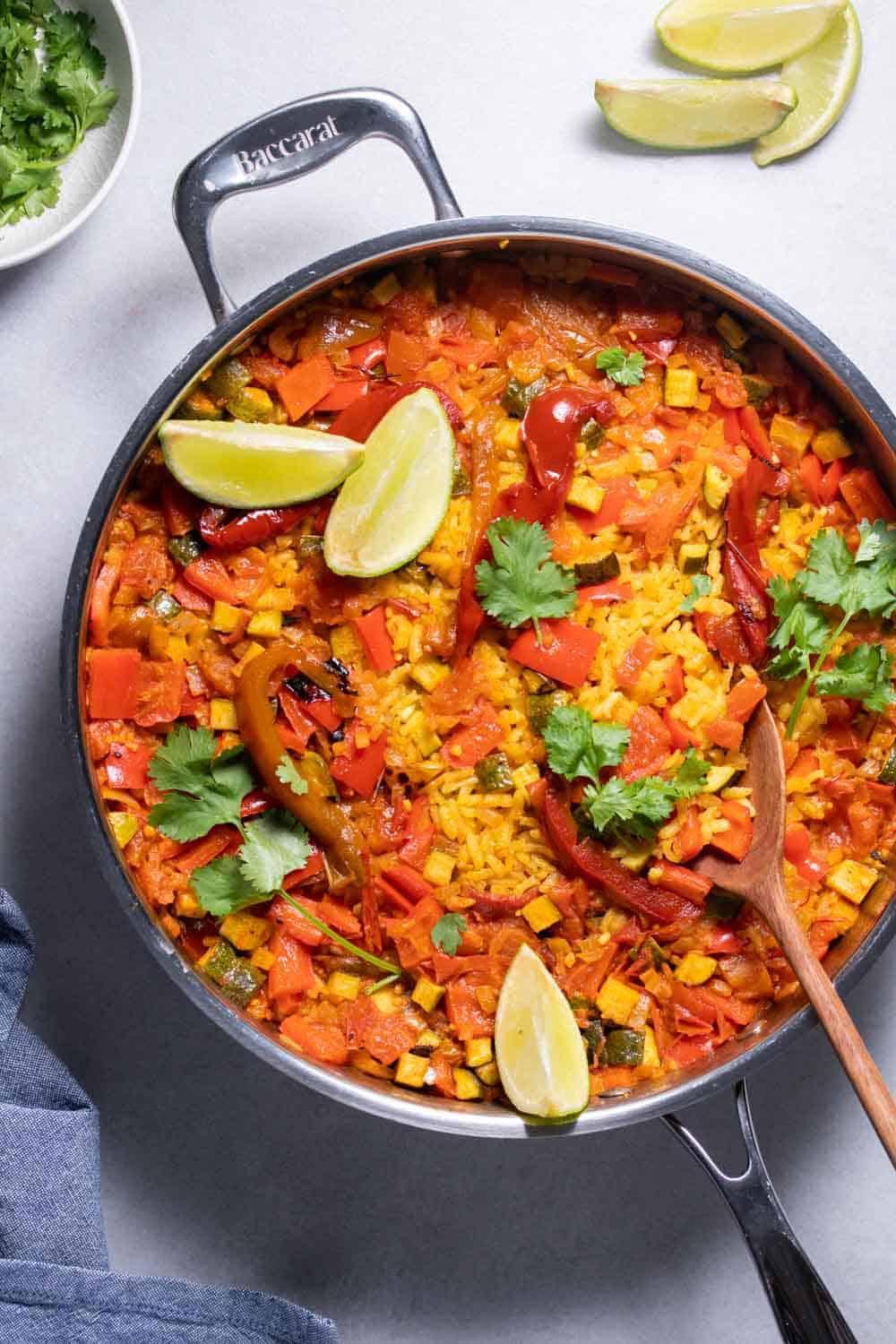paella in a large skillet