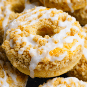 a close up of the best crumb cake donuts