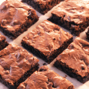 gluten-free fudge brownies in a grid pattern