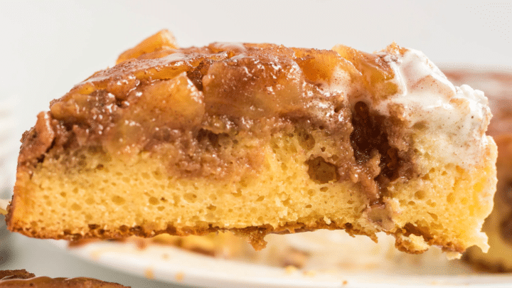 The Best Caramel Apple Upside Down Cake - Feels Like Home™