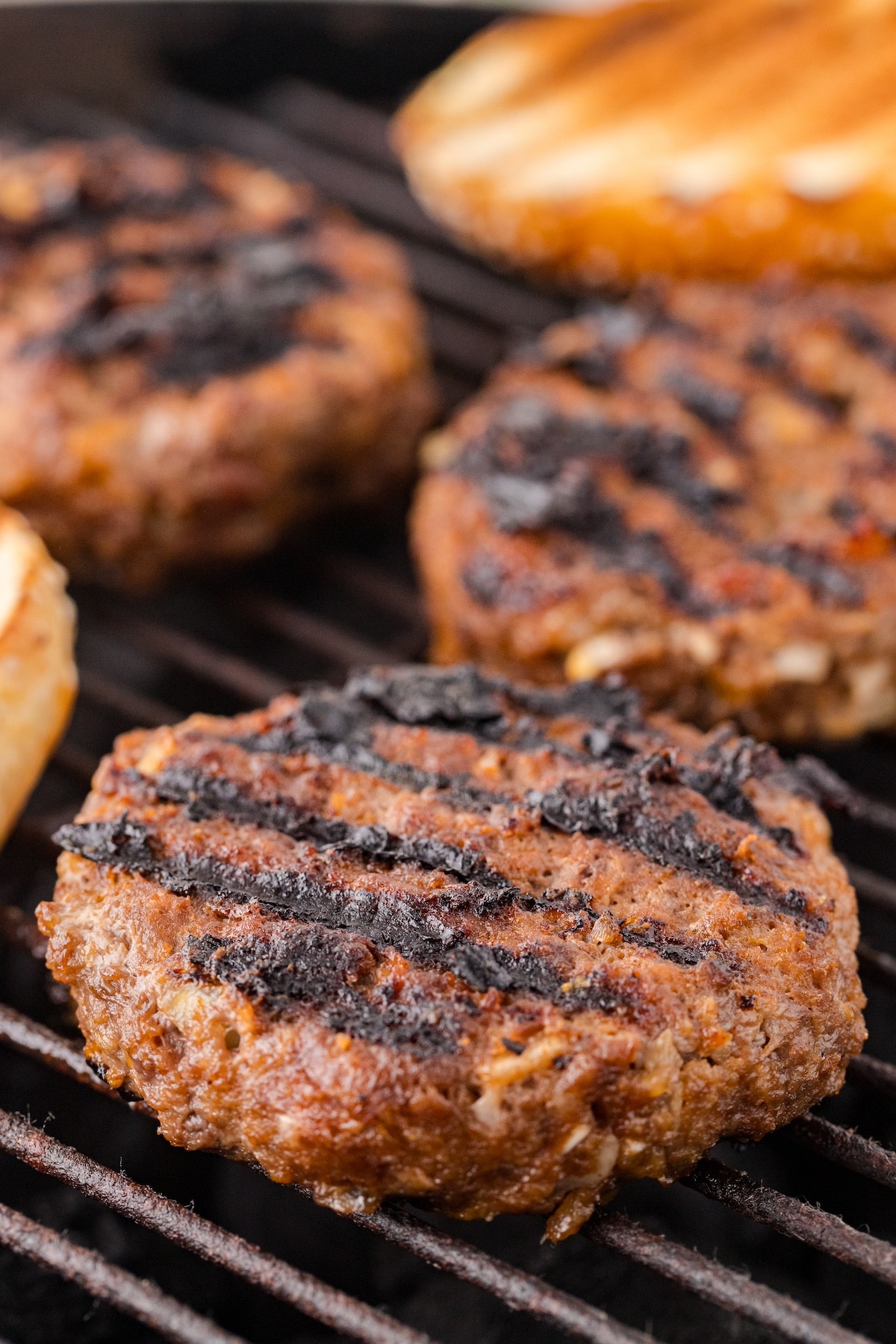 BBQ hamburgers on the grill