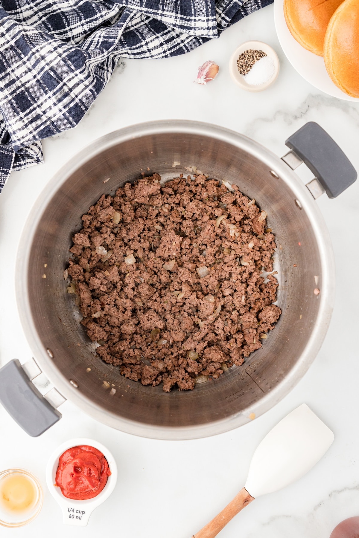 use the sauté feature to brown the ground beef and onions