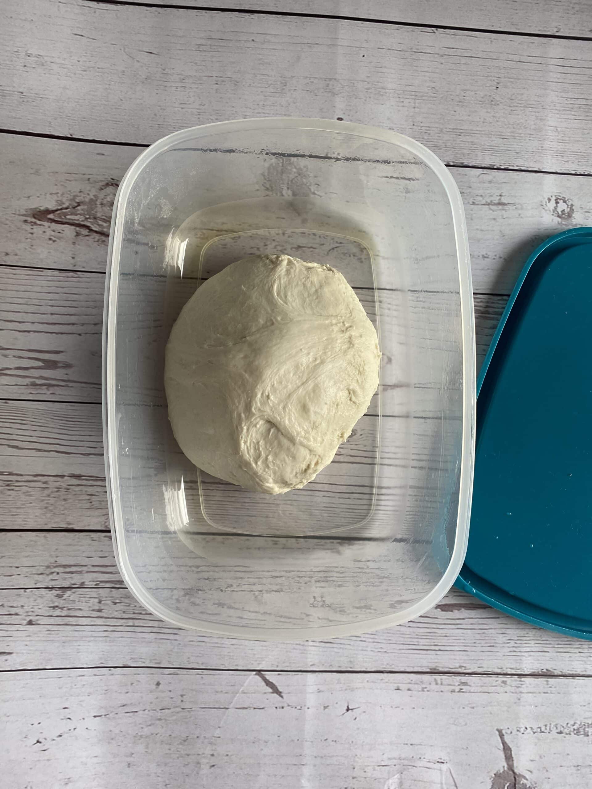 place the dough in an airtight container