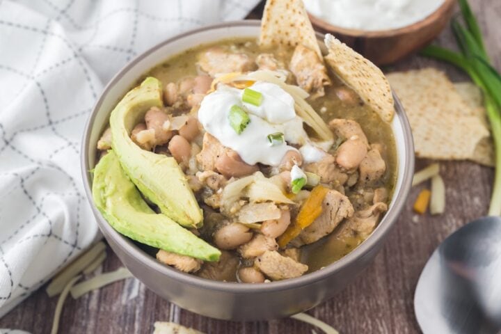 Green Chili Chicken Soup (Stovetop or Crockpot) - Feels Like Home™