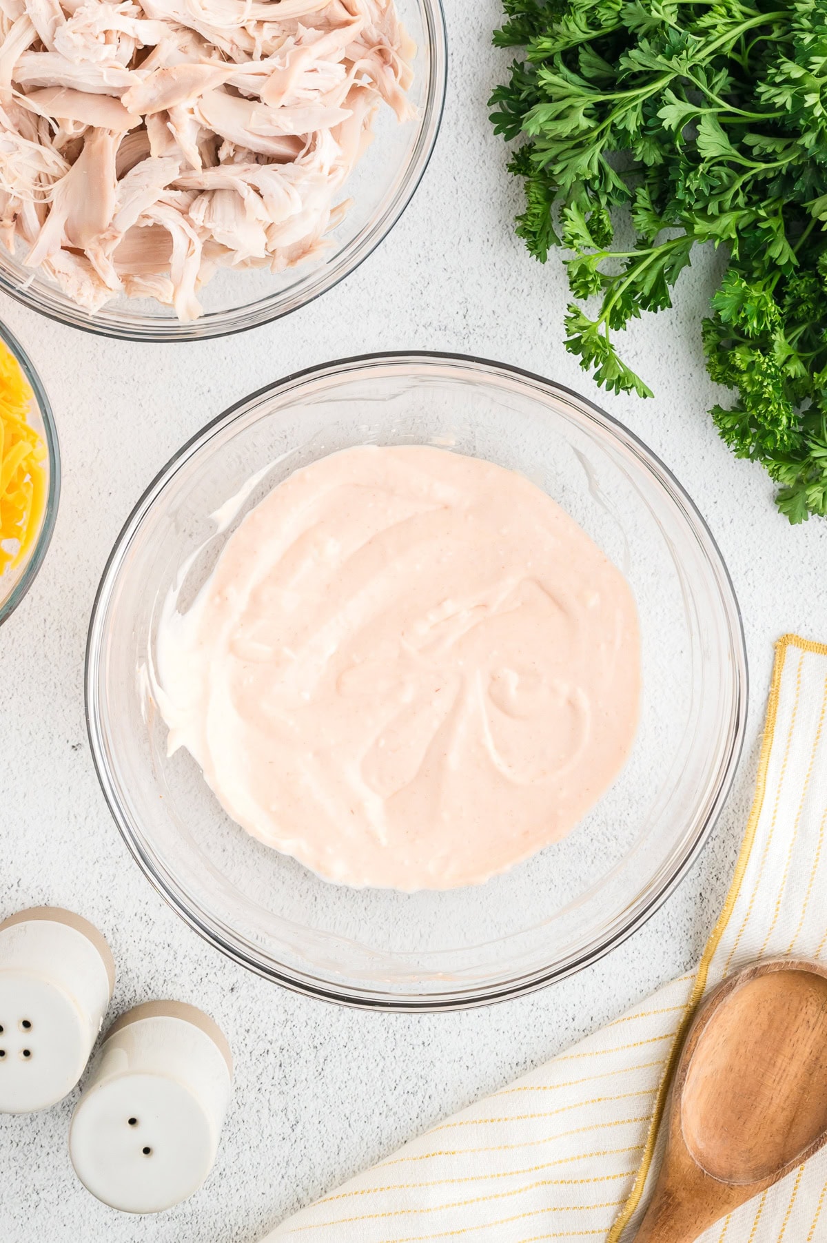 mix the buffalo wing sauce with the cream cheese and spices