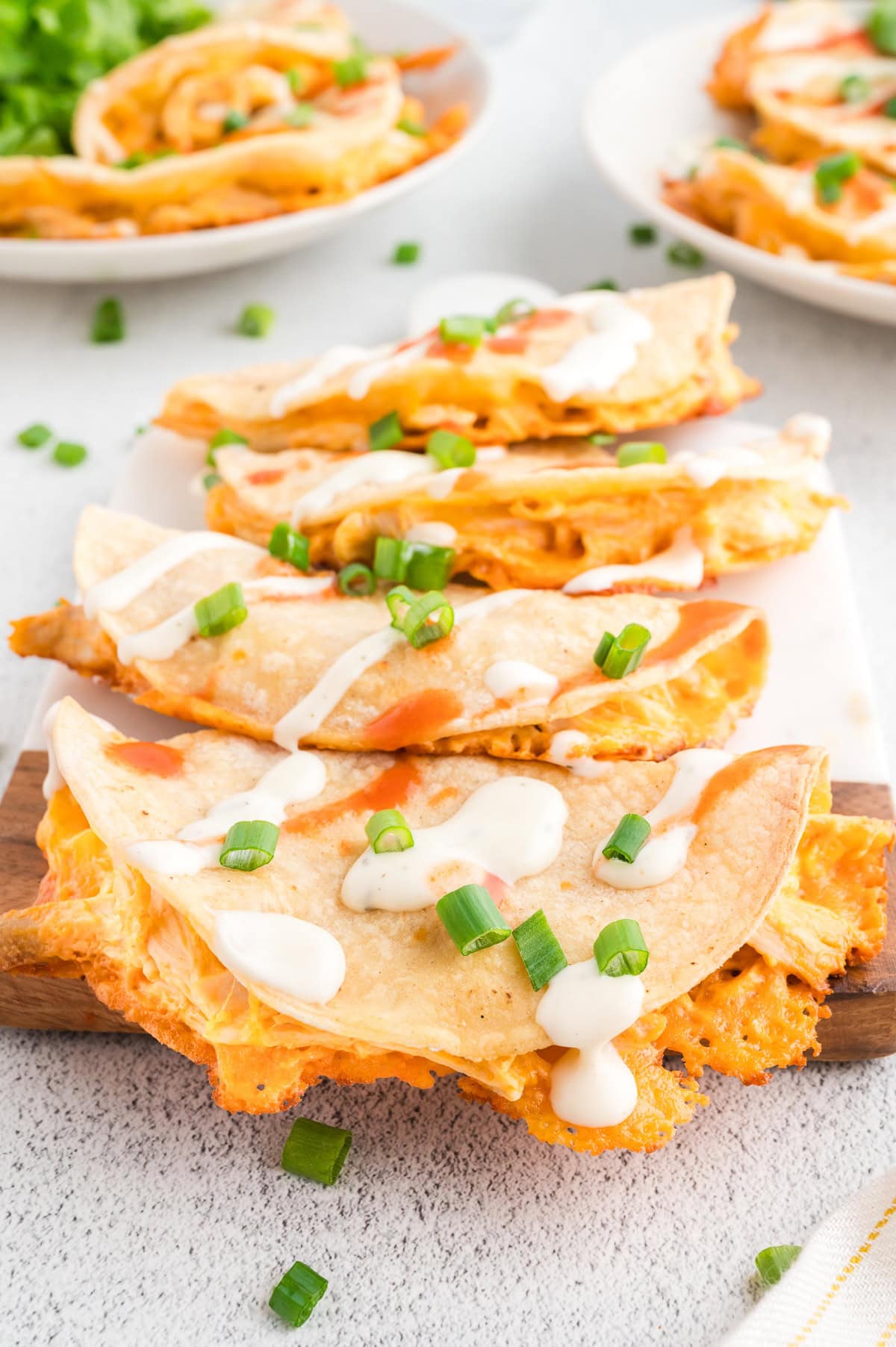 Crispy baked chicken tacos on a tray