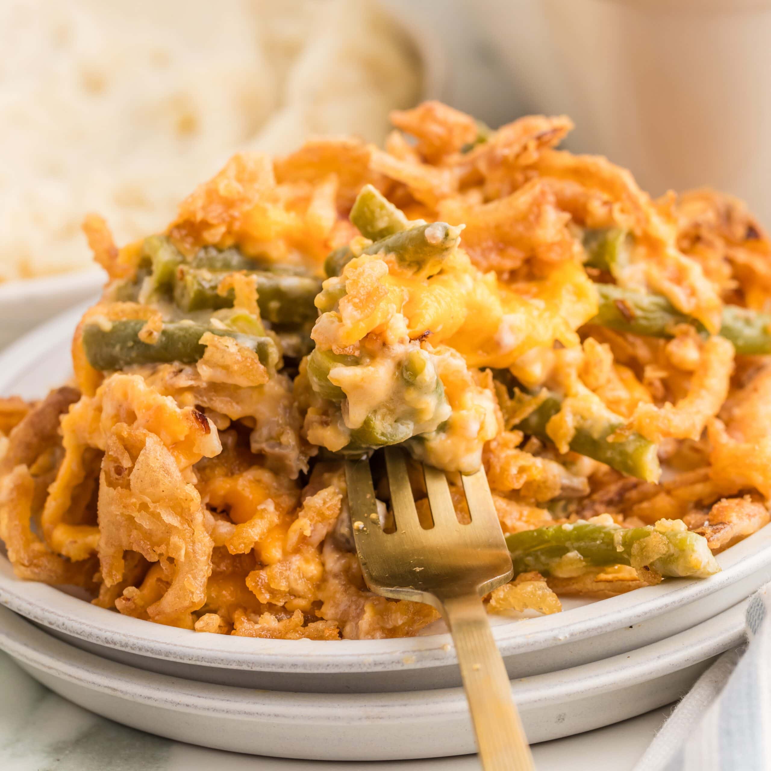 Cheesy Green Bean Casserole (with Fresh, Frozen, or Canned Beans)