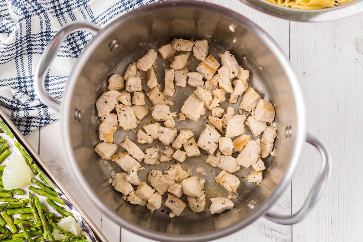 place the chicken in a large stockpot