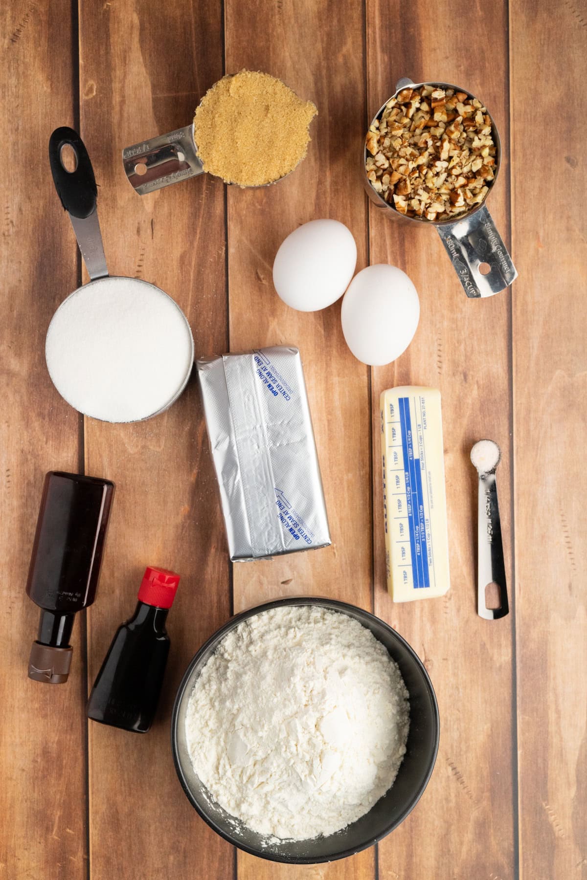 Gluten-Free Pecan Crust Cheesecake ingredients