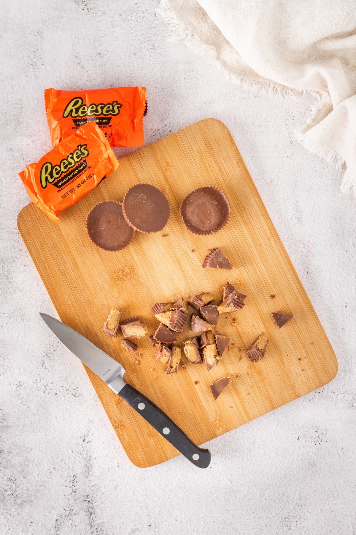 chop Reese's Peanut Butter cups