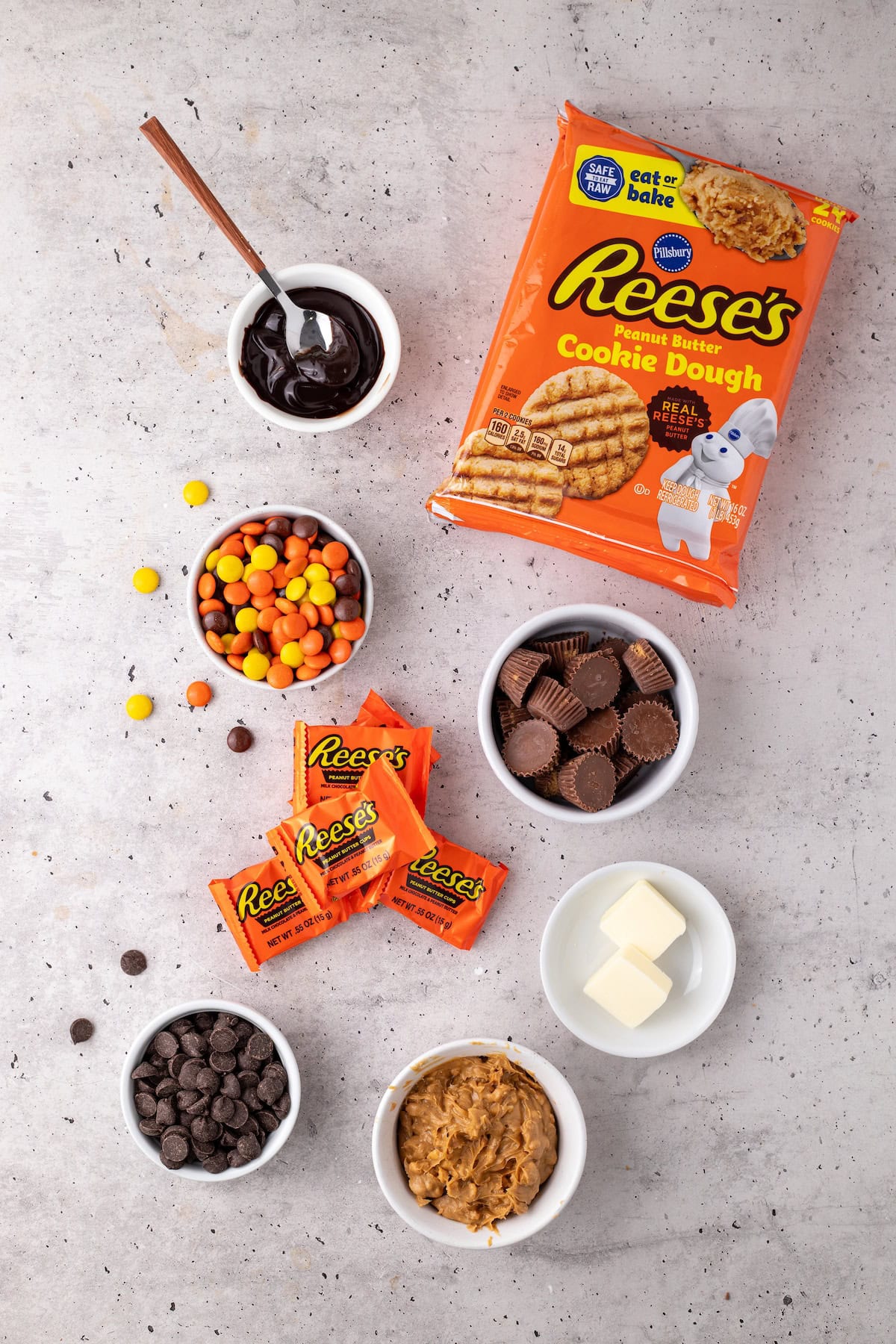 Peanut Butter Skillet Cookie ingredients