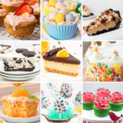 a collage of 9 easy Easter desserts