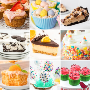 a collage of 9 easy Easter desserts