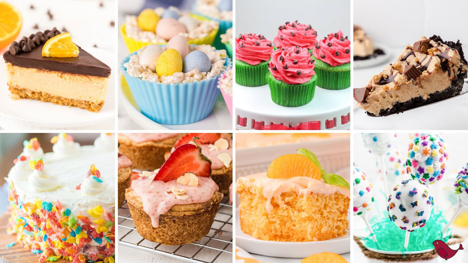 a collage of 8 easy Easter desserts
