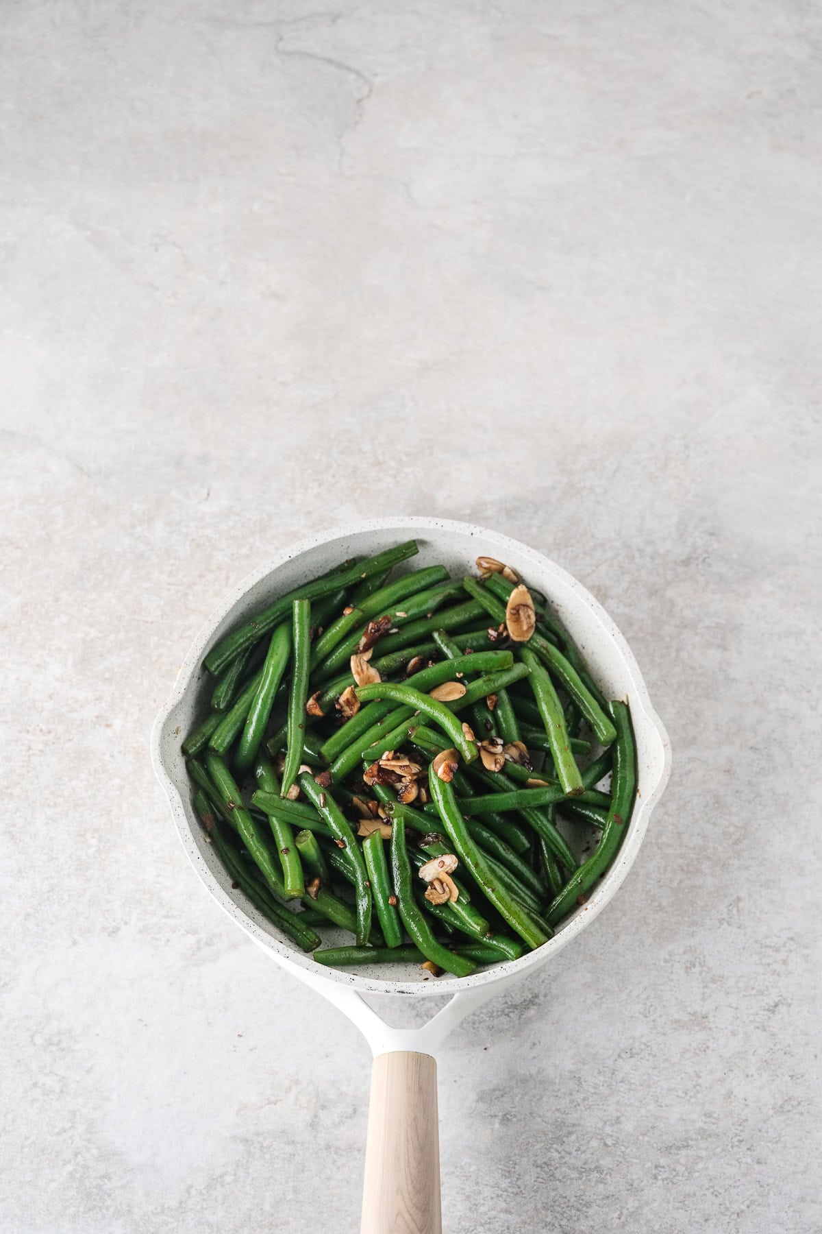 Asian Green Beans in a skillet