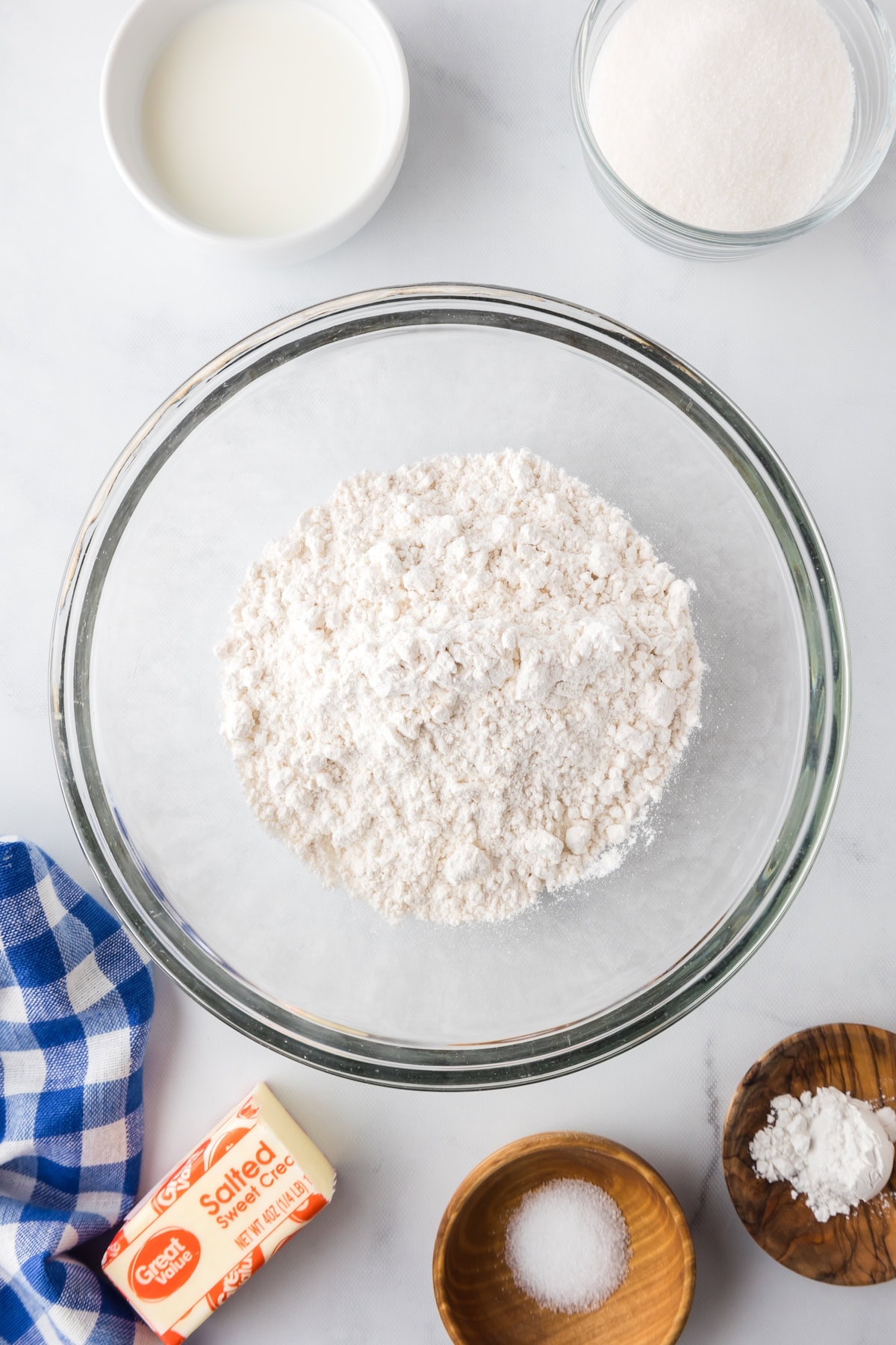 sift the dry ingredients into a large bowl