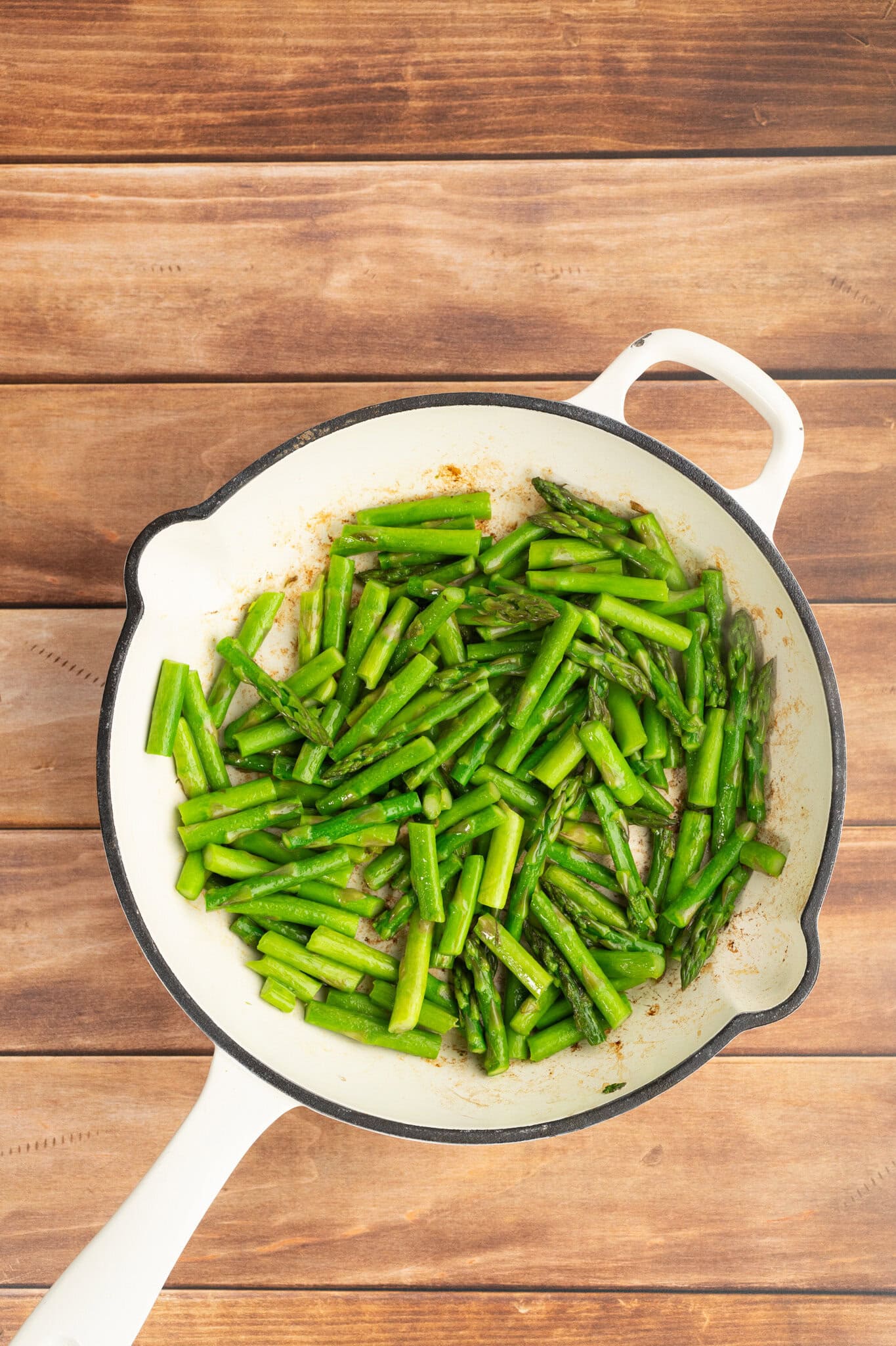 Saute the asparagus in butter