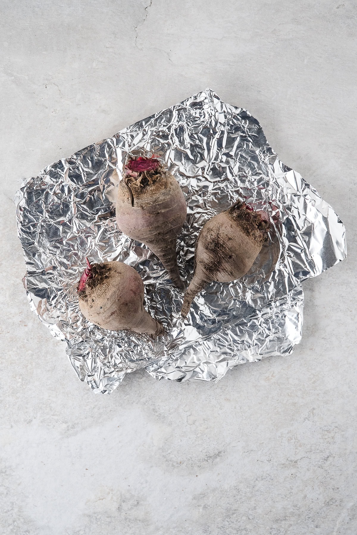 wrap the fresh beets individually in aluminum foil