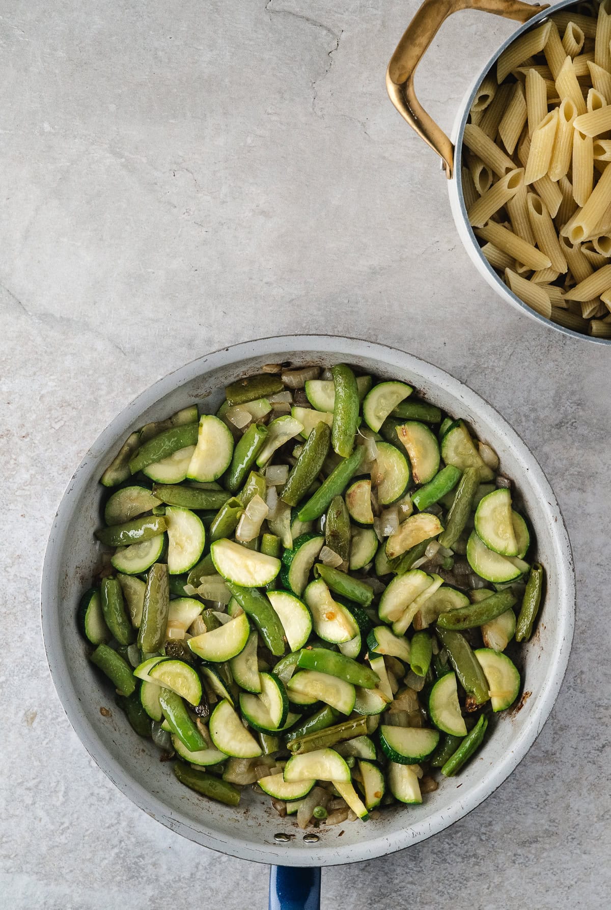 cooked fresh vegetables for easy pasta primavera