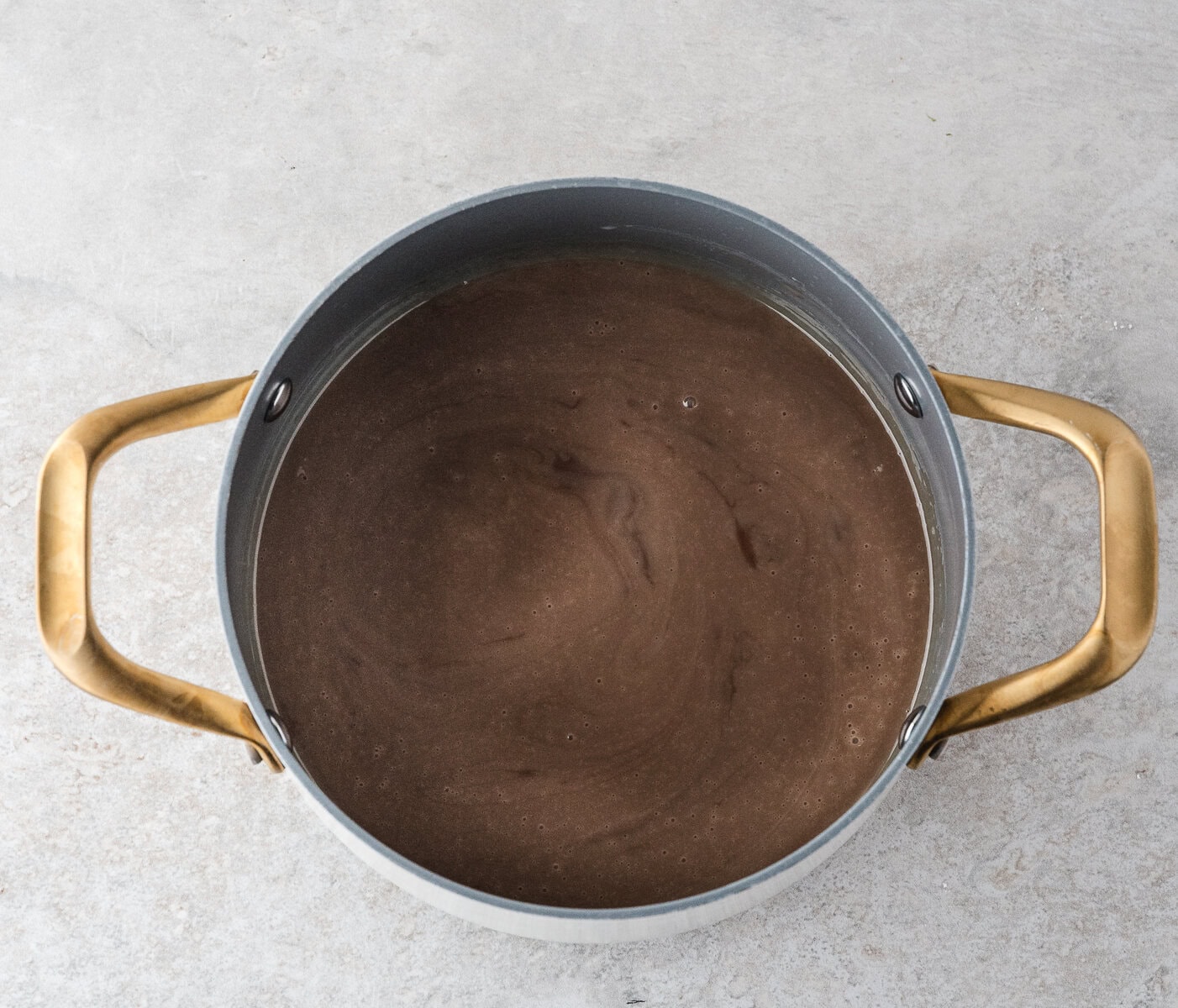 melt the chocolate in a pot on the stove