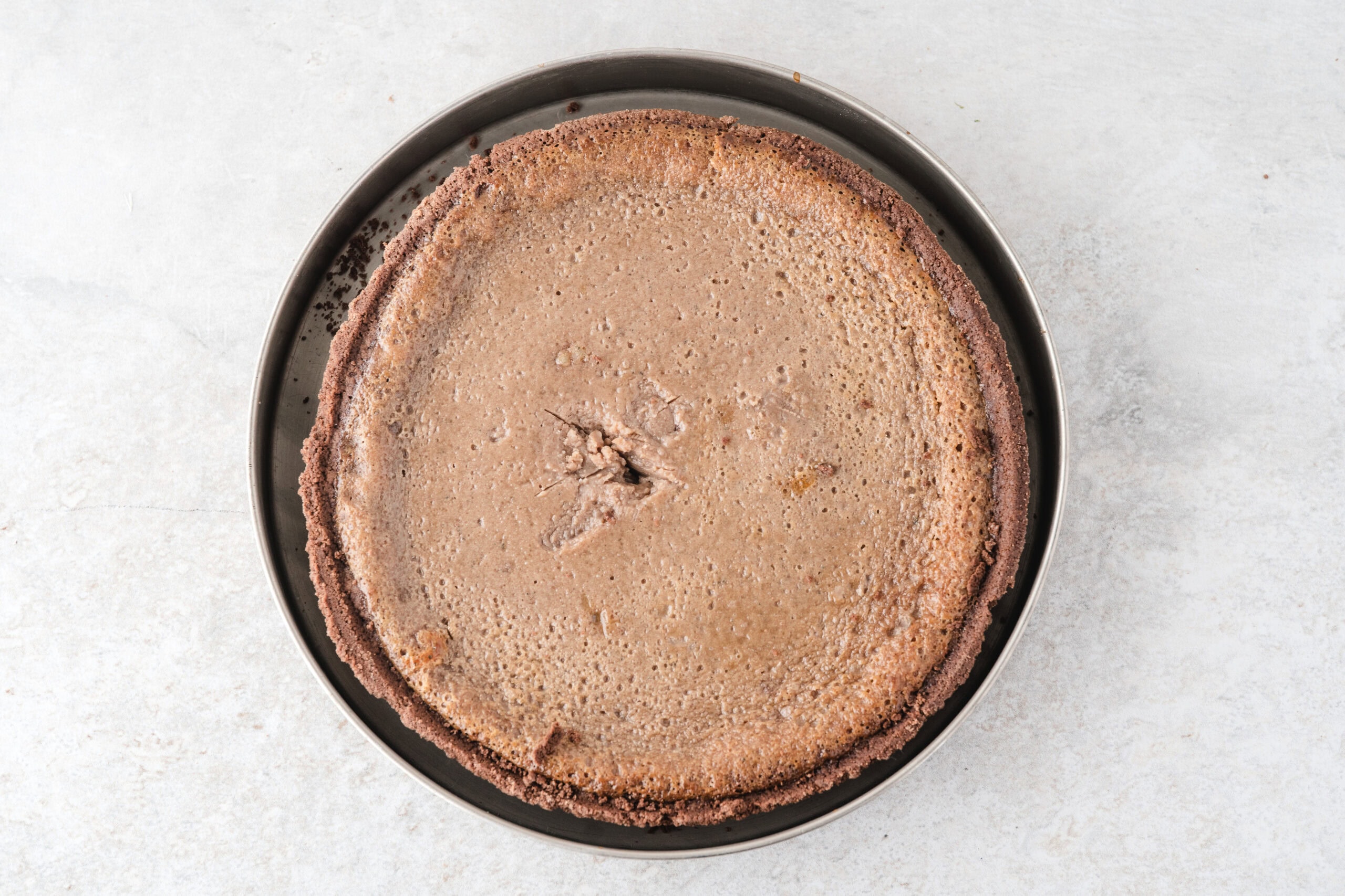 just baked homemade chocolate pie