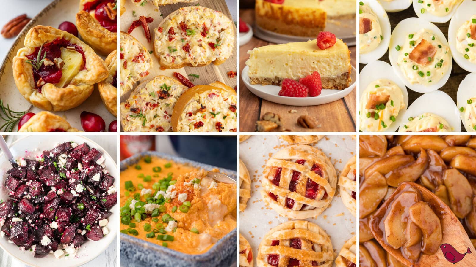 collage of easy Friendsgiving food ideas and recipes