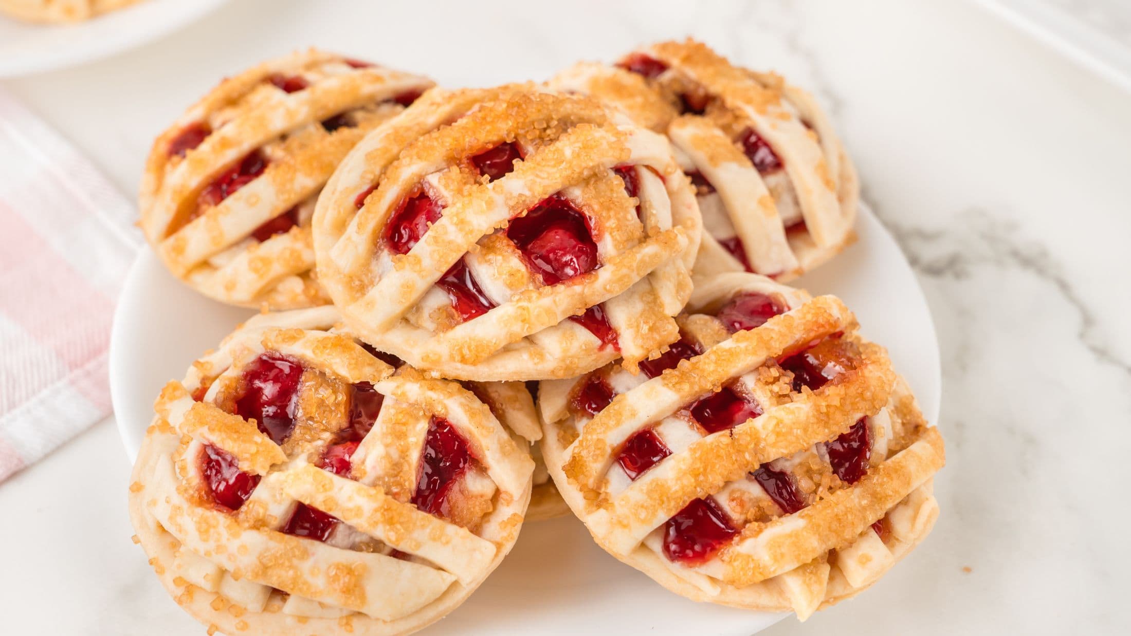 Cherry Hand Pies all baked and ready to be served and enjoyed