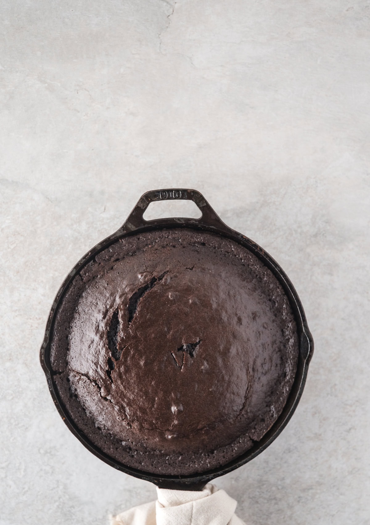 Chocolate cake right out of the oven all baked and warm