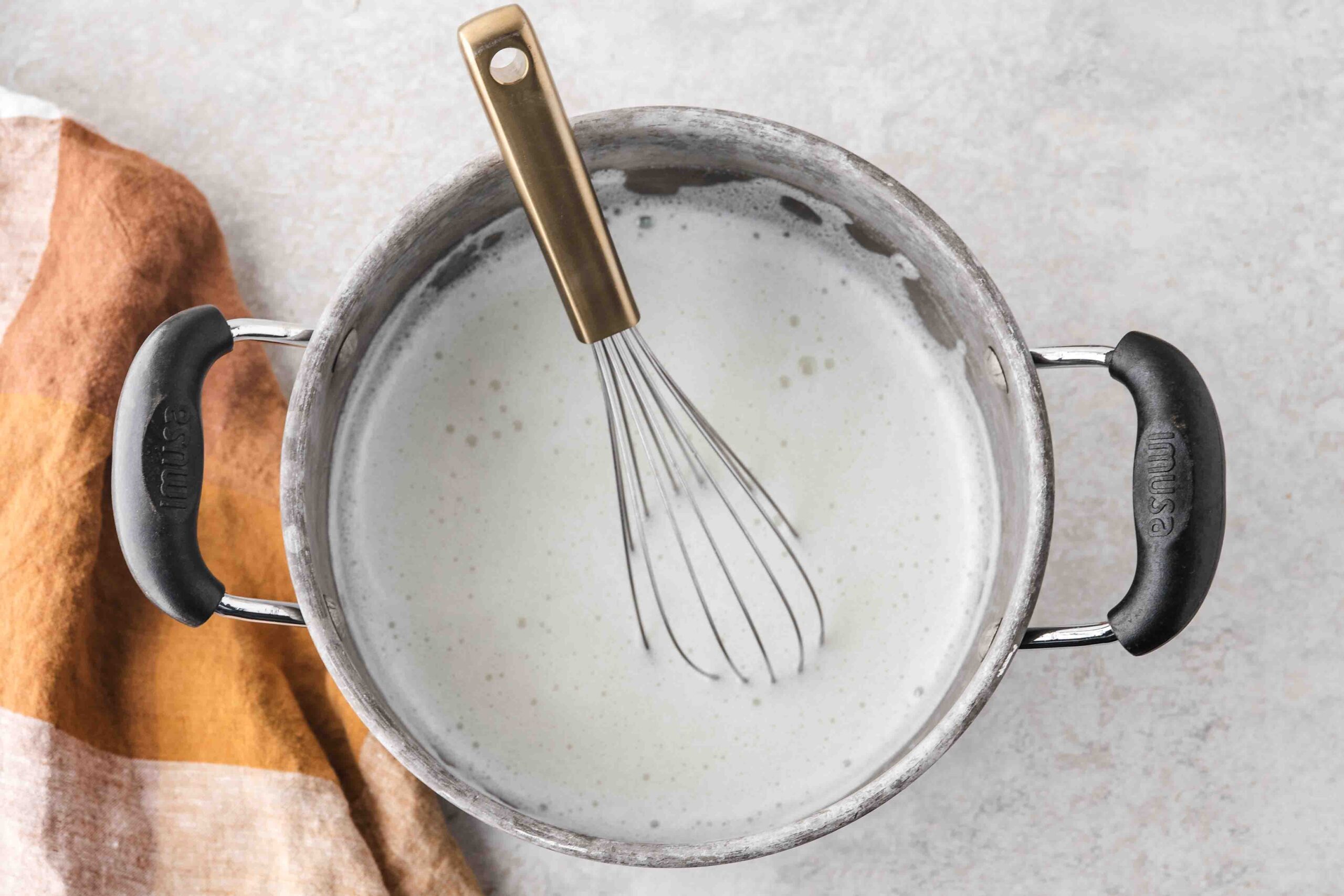 Mixing bowl to whisk the 1% milk to become hot & frothy
