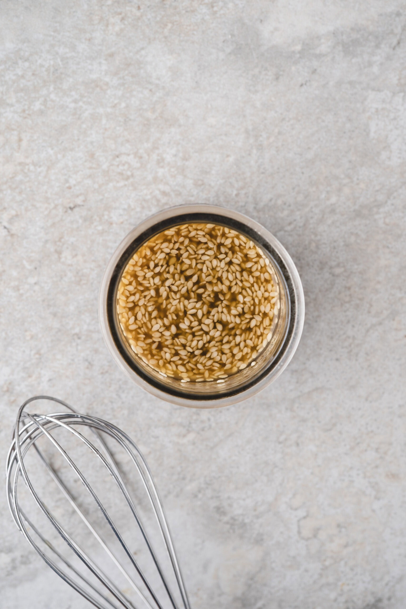 Sesame dressing all mixed together and ready to use