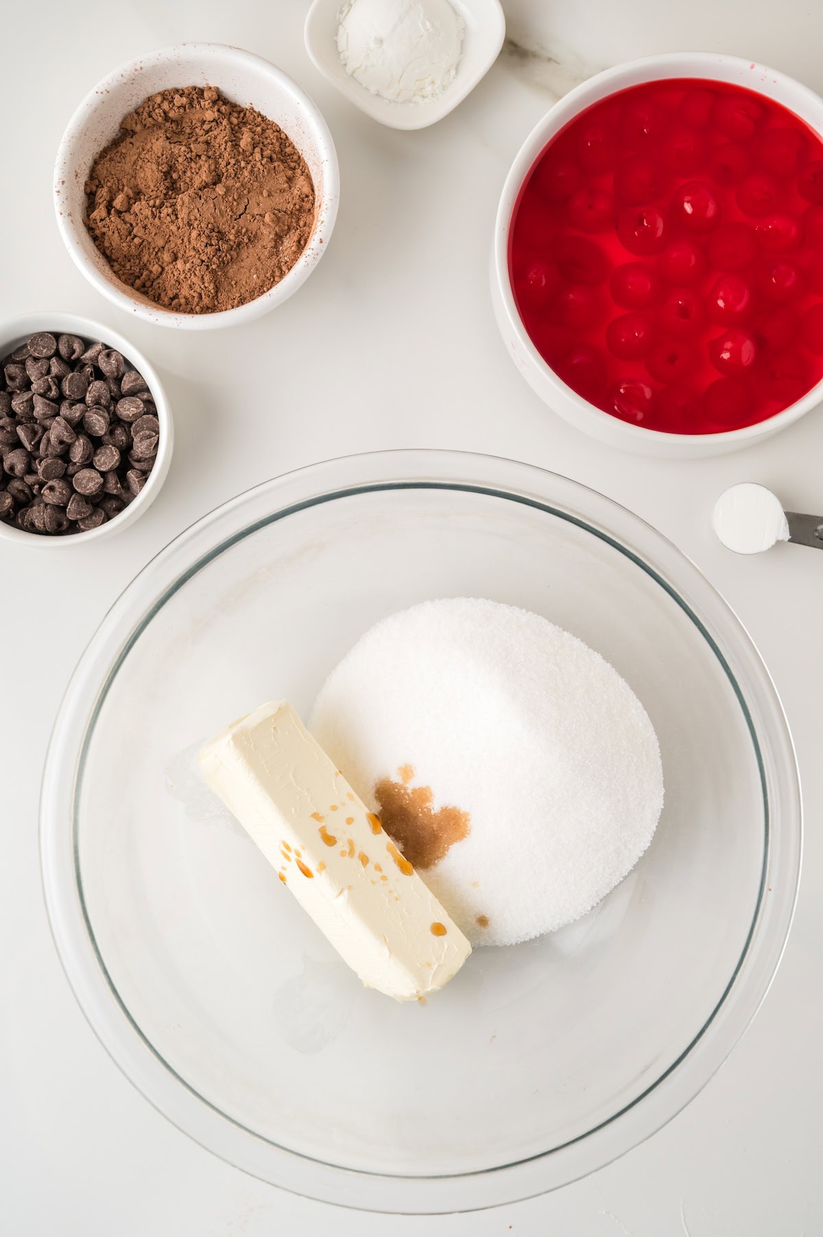 cream together the butter, sugar, and vanilla