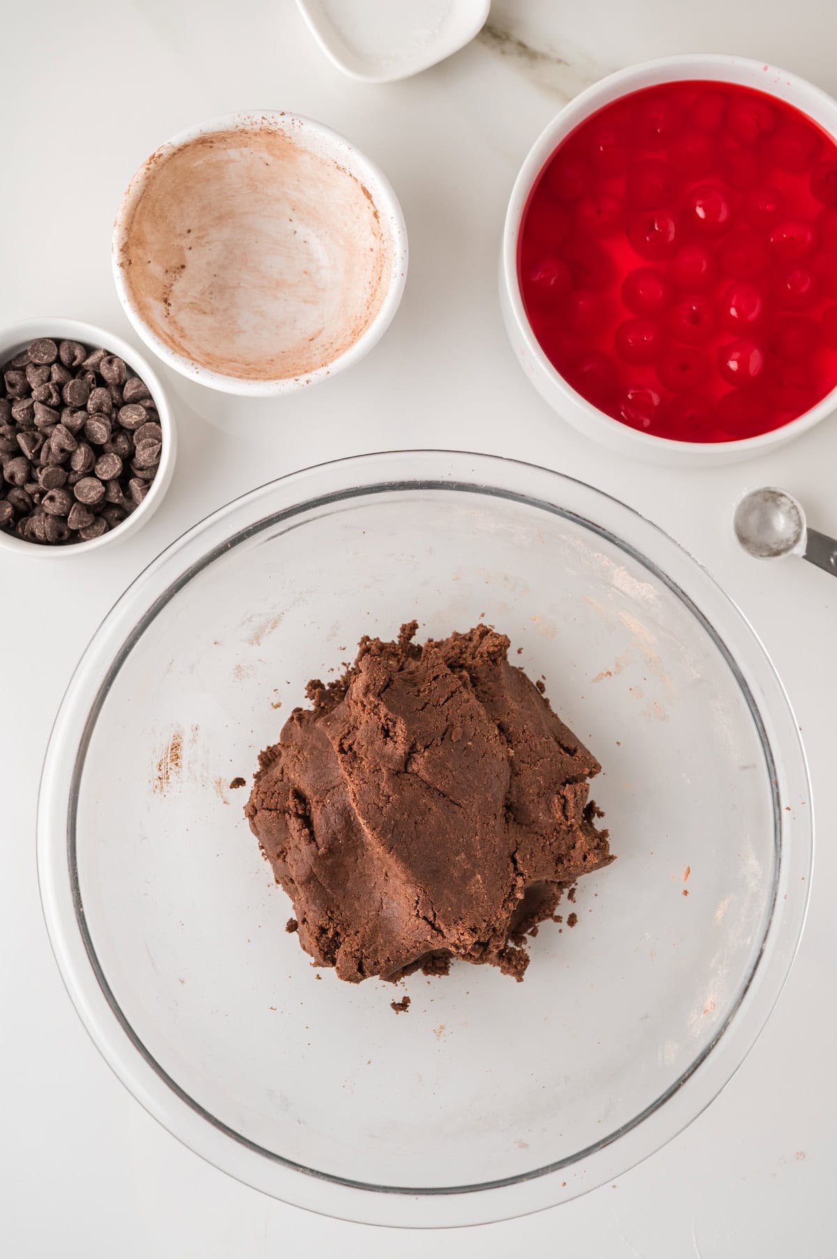 the smooth, fudgy chocolate cookie dough after kneading