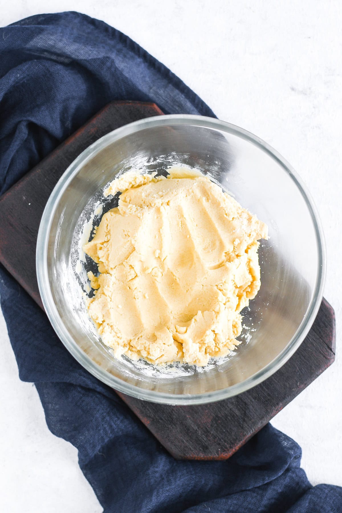 add the flour to dough