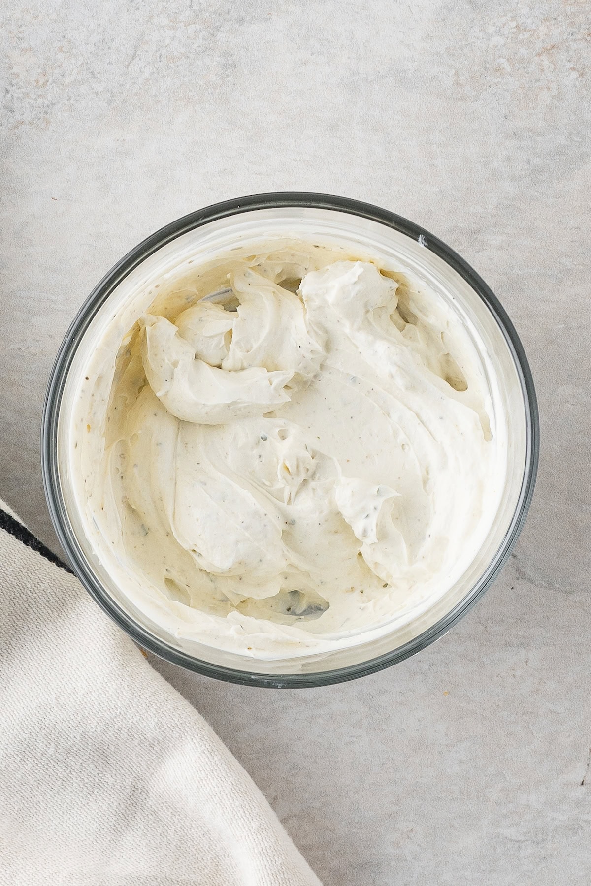 ranch sour cream in a small bowl