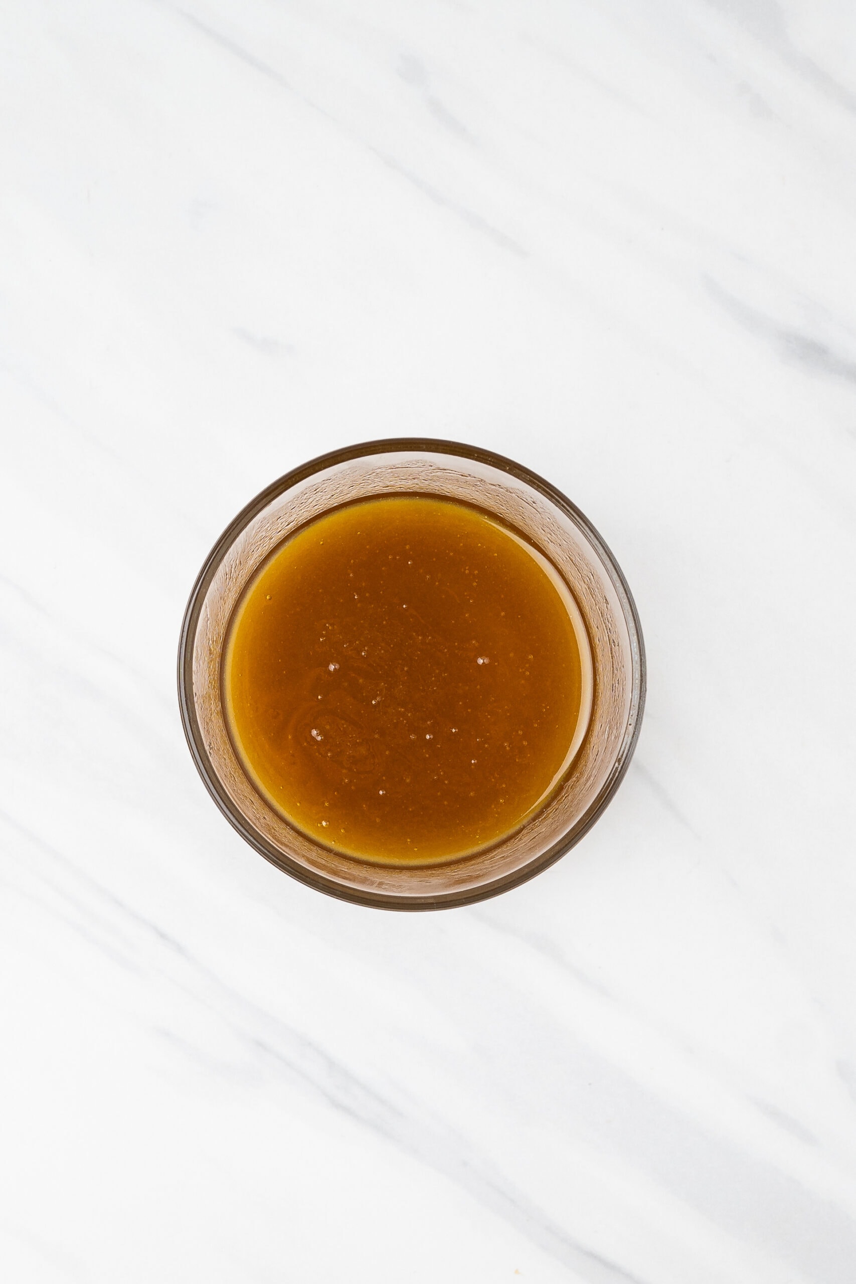 Glaze is made in a small glass bowl