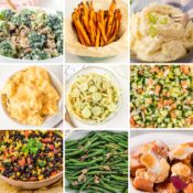 35+ Easy Vegetable Side dishes featured in 9 picture collage
