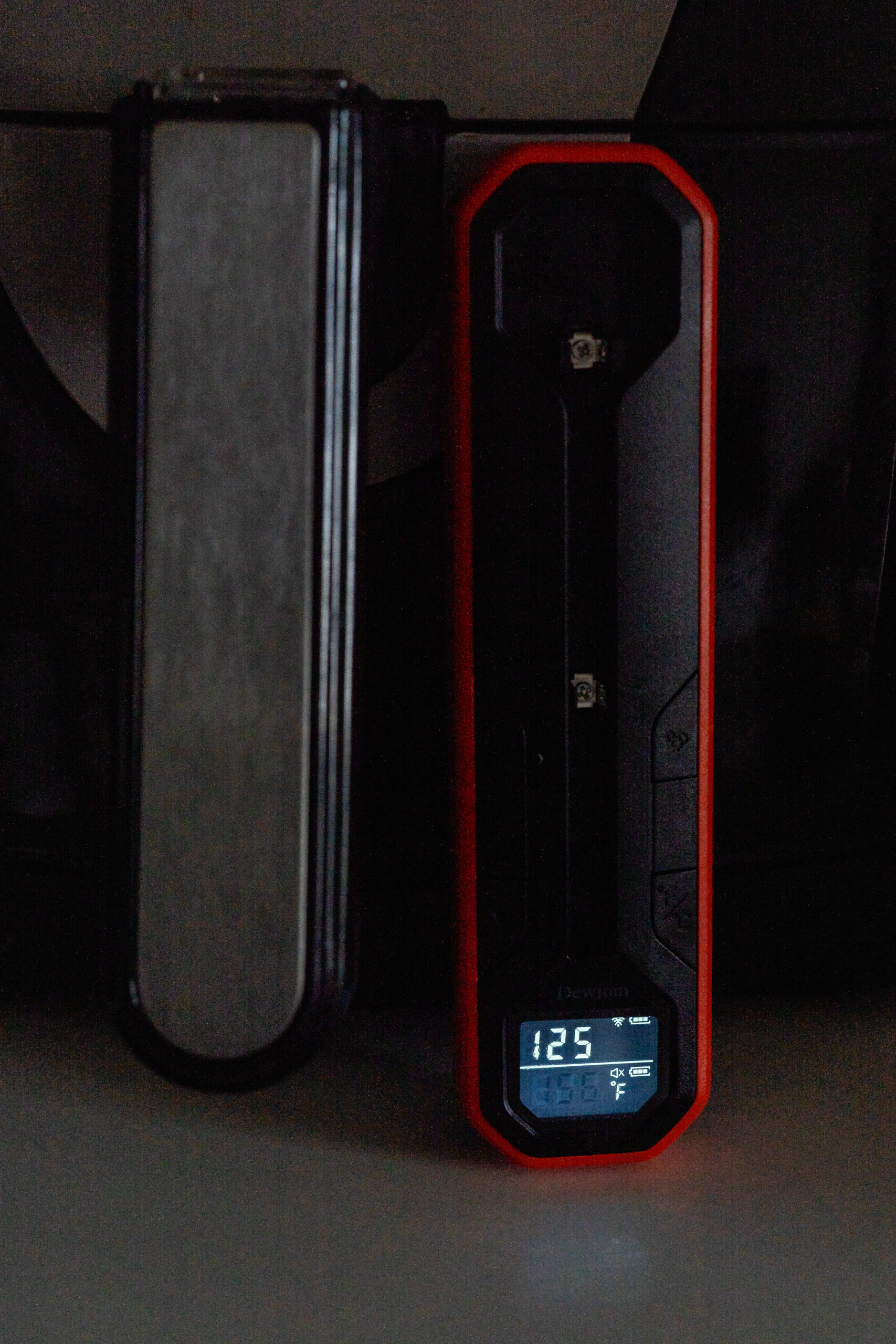 Internal bluetooth thermometer to make sure the burgers are cooked safely