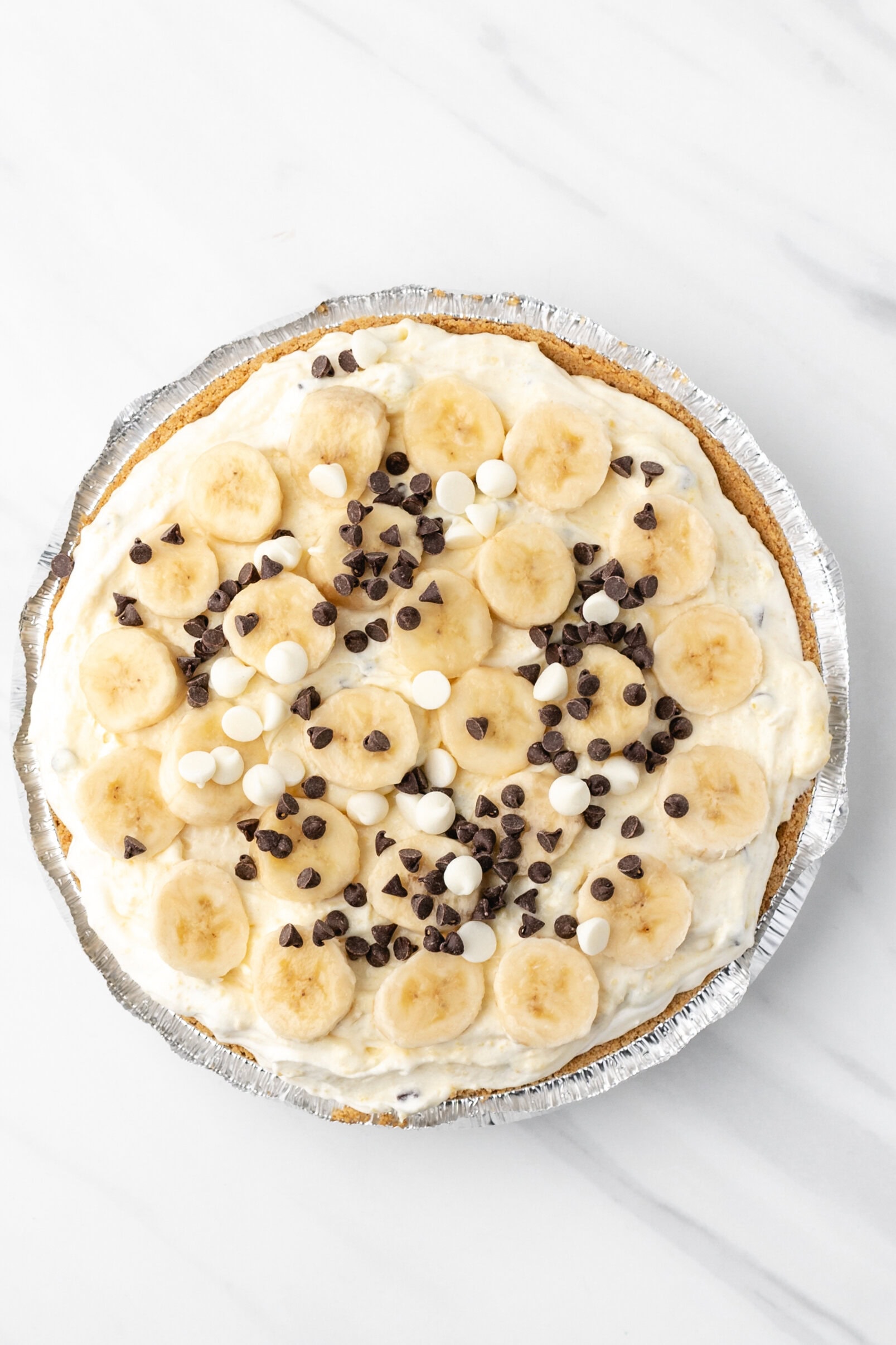 Banana cream pie ready to be enjoyed