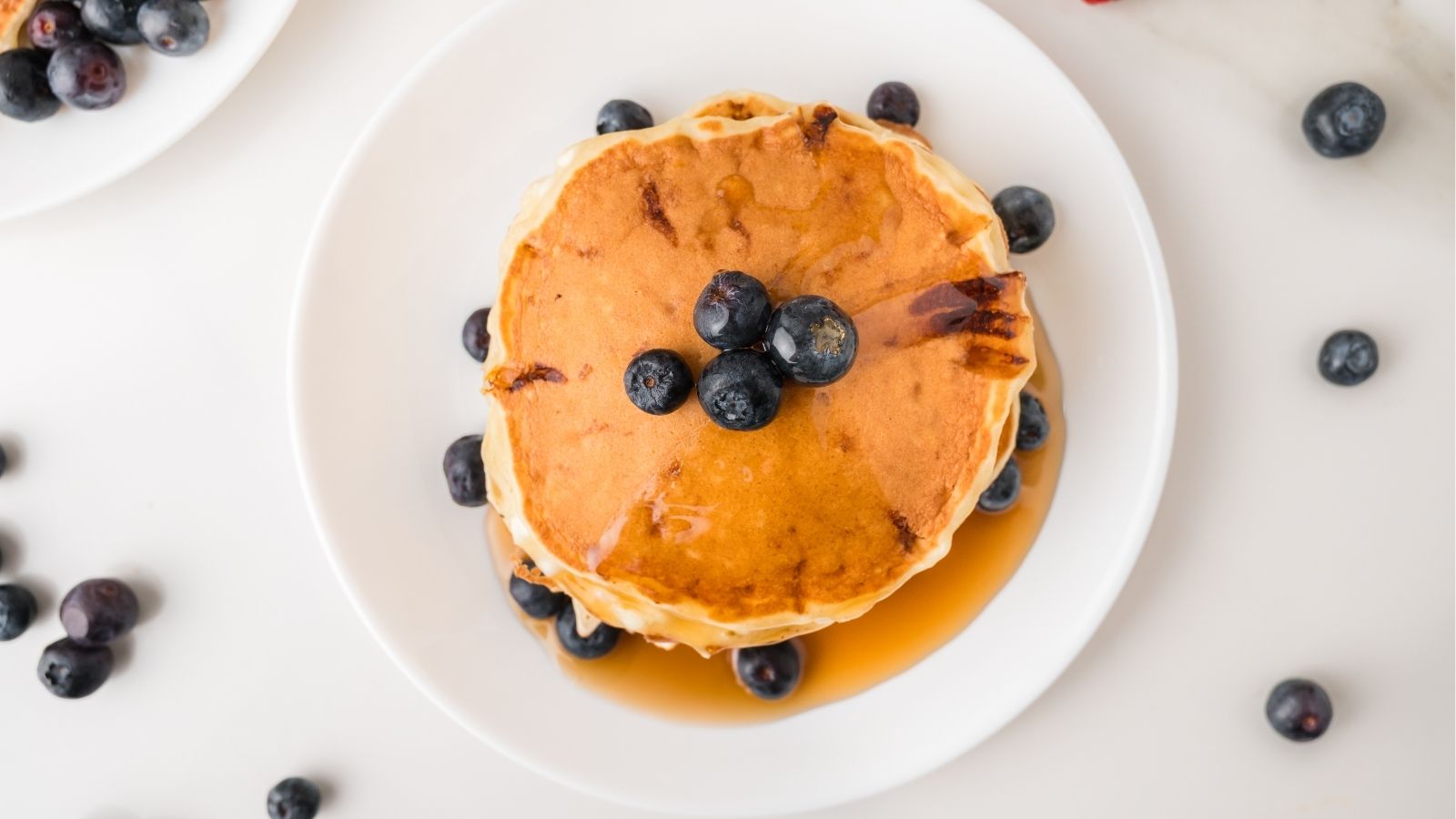 fluffy cottage cheese pancakes stacked