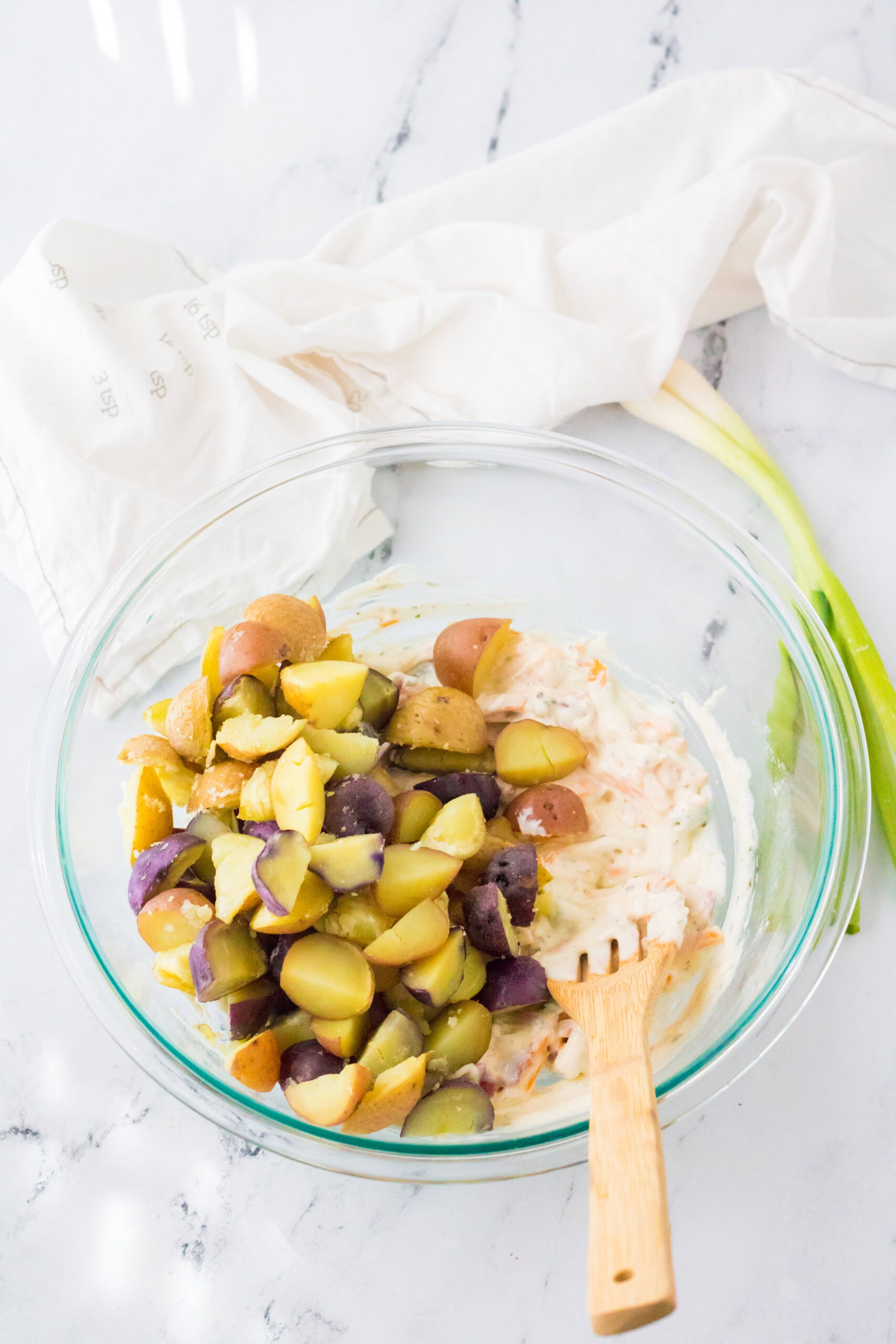 Loaded Ranch Potato Salad With Cheese