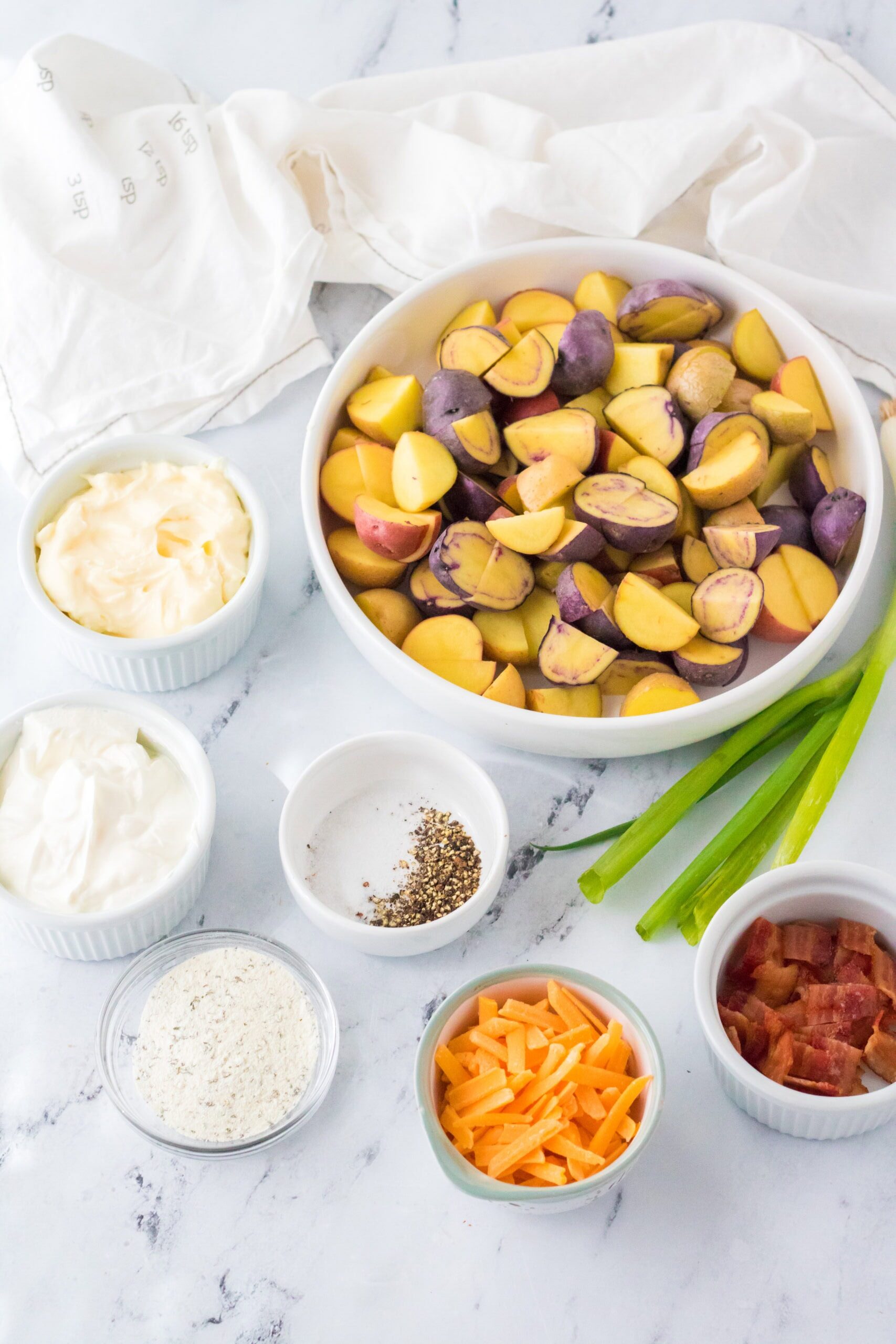 Easy loaded potato salad