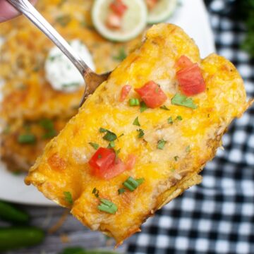 air fryer green chili chicken enchiladas