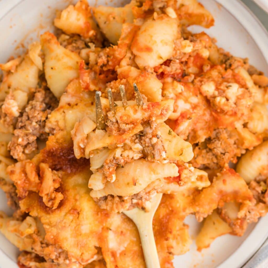 Cottage cheese baked pasta dinner