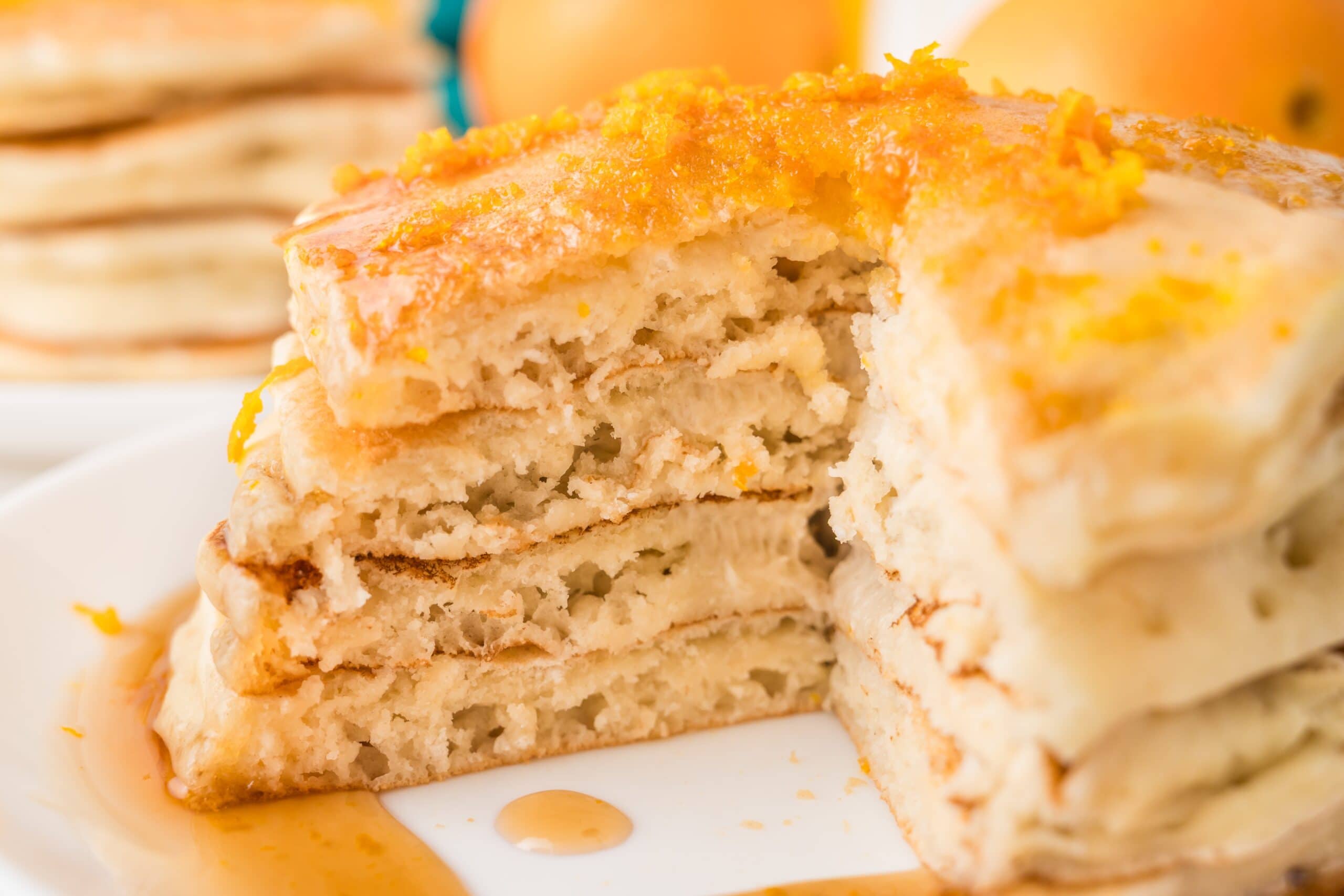 Easy orange pancakes for breakfast