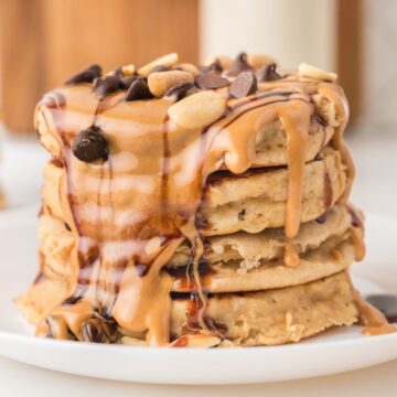 peanut butter pancakes on plate