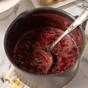 homemade strawberry cheesecake topping