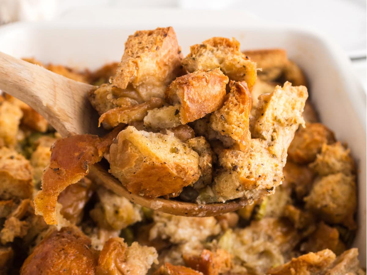 Brown butter French bread stuffing
