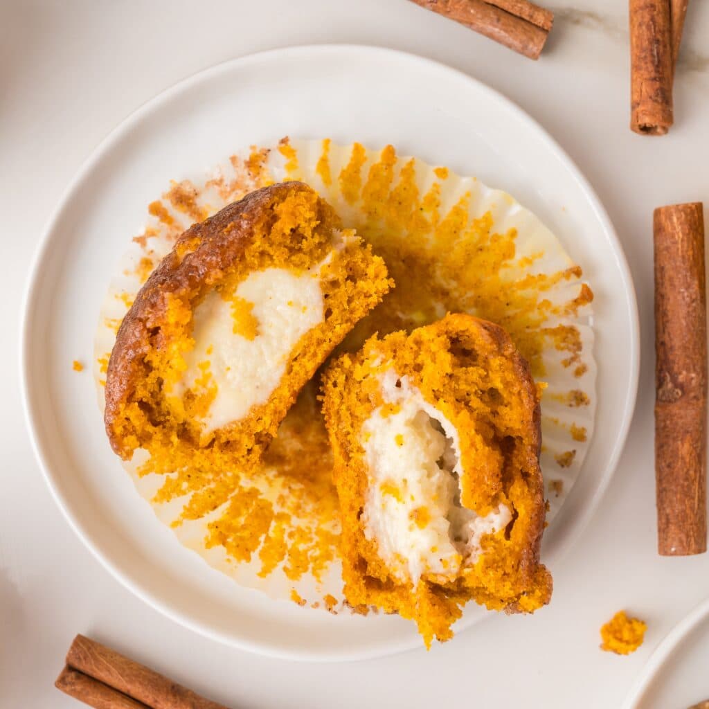 Pumpkin cream cheese muffins for fall
